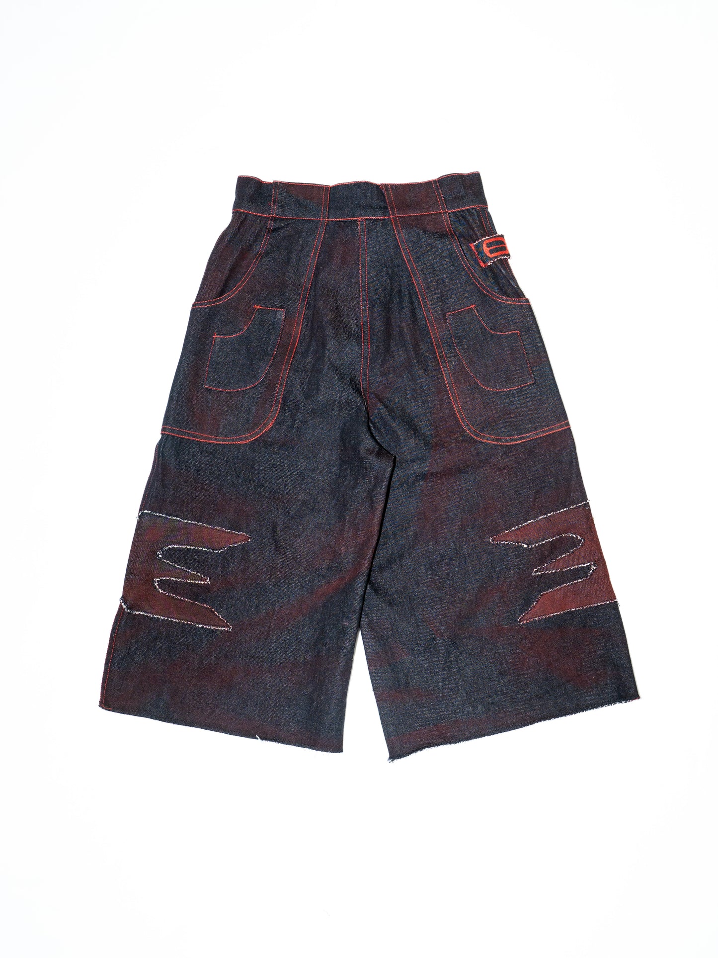 Pantalones cortos vaqueros rojos
