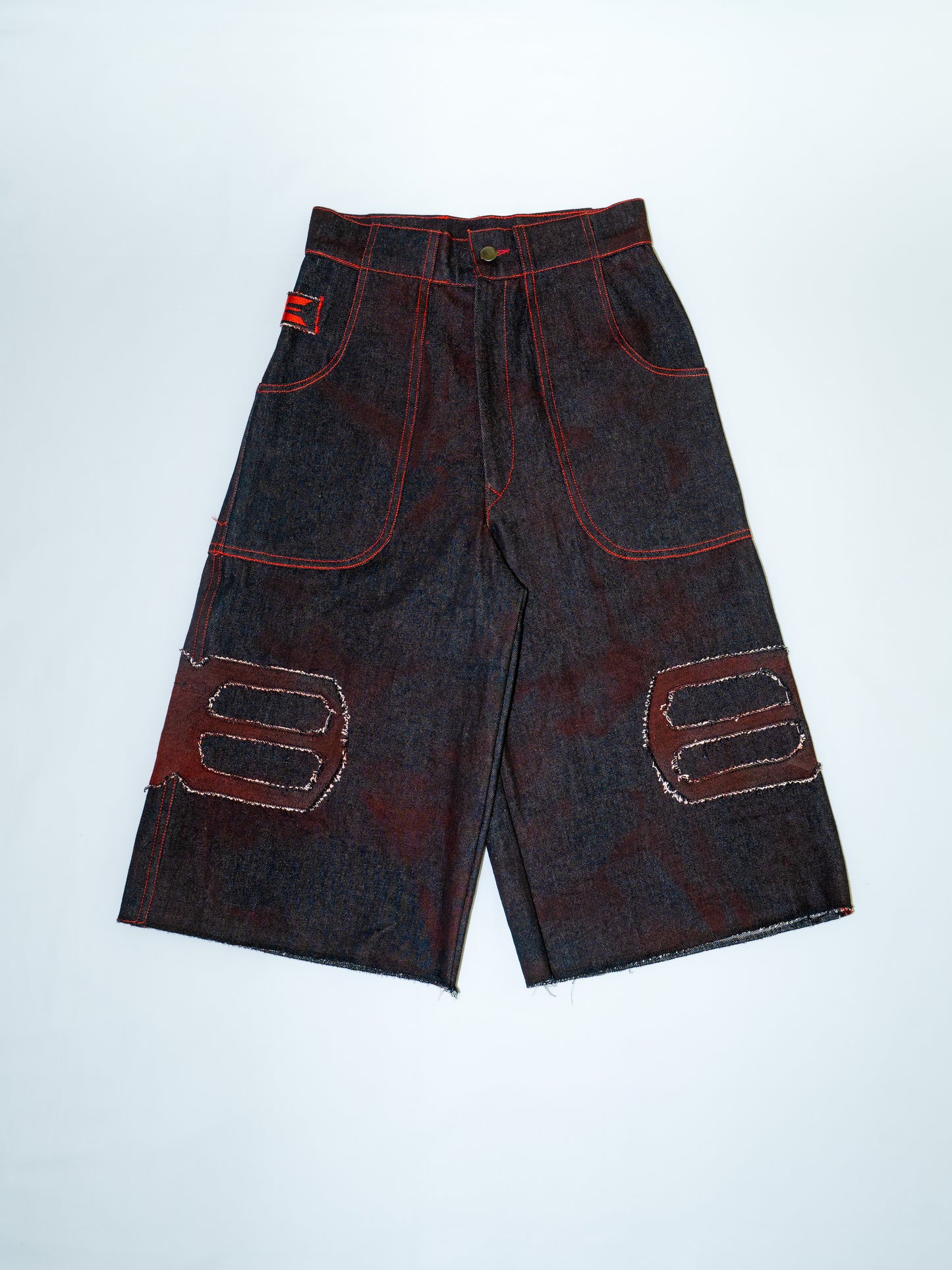Pantalones cortos vaqueros rojos