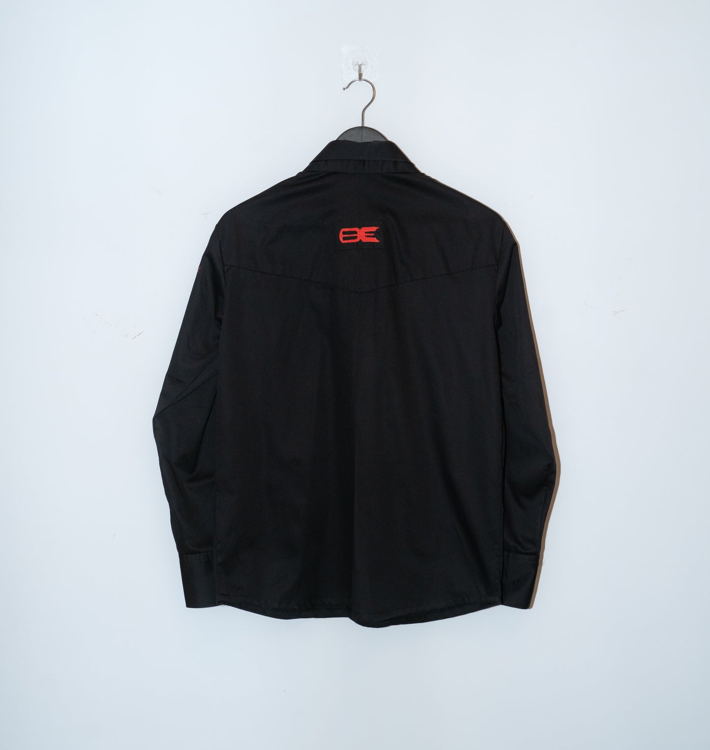 Camisa de satén de algodón - Negra
