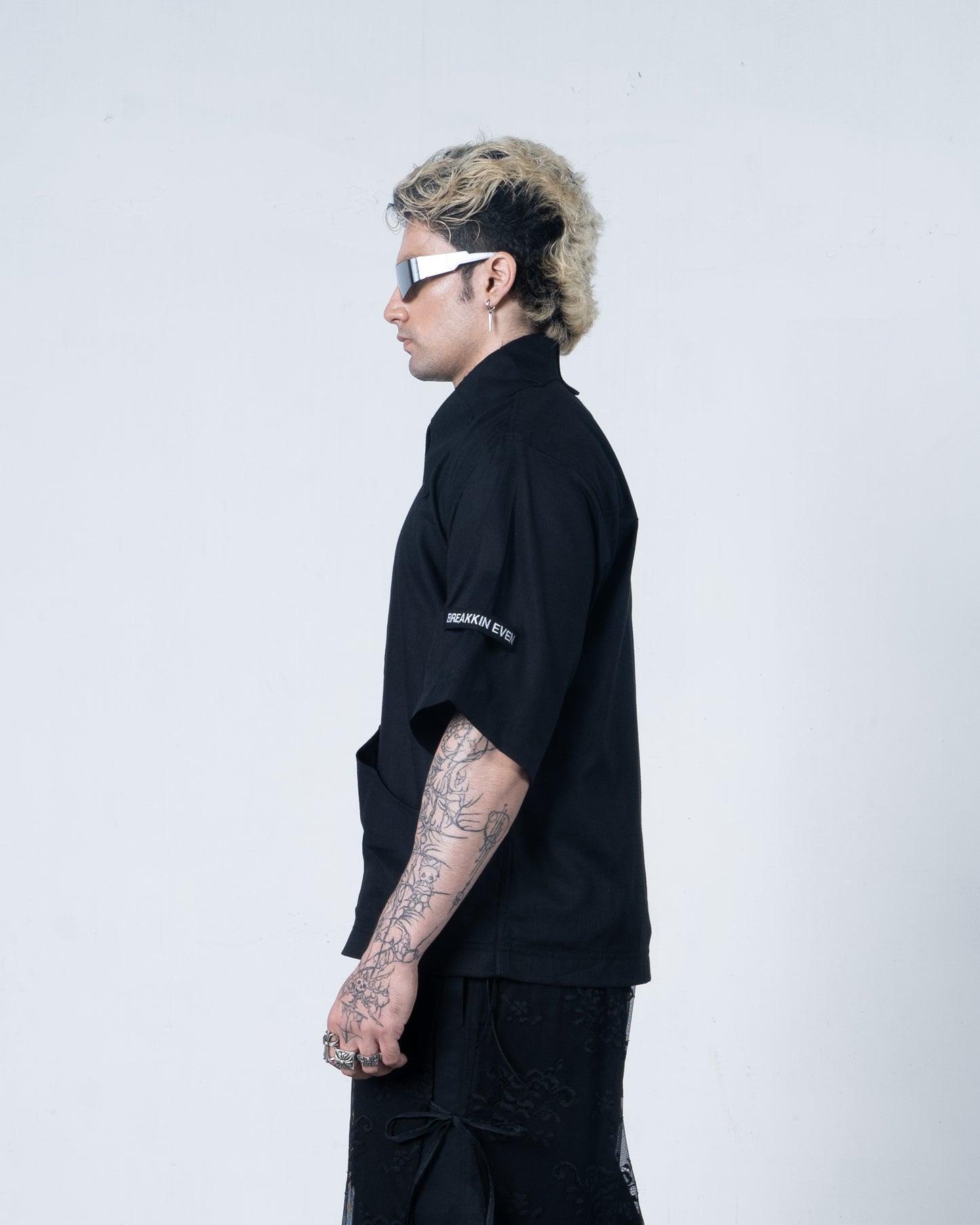 Spider Web Collar Shirt