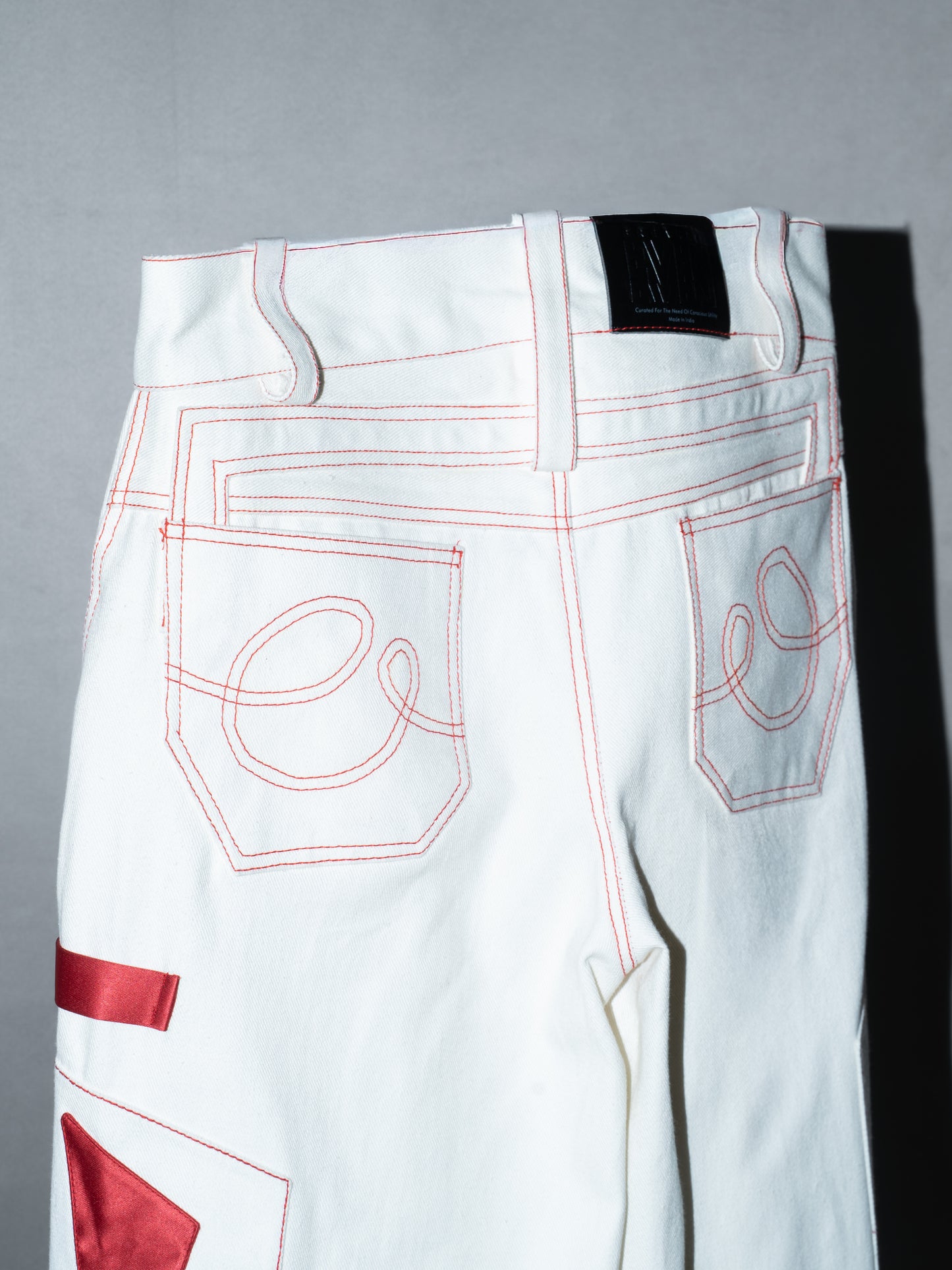 Valour White Denim with Patchwork