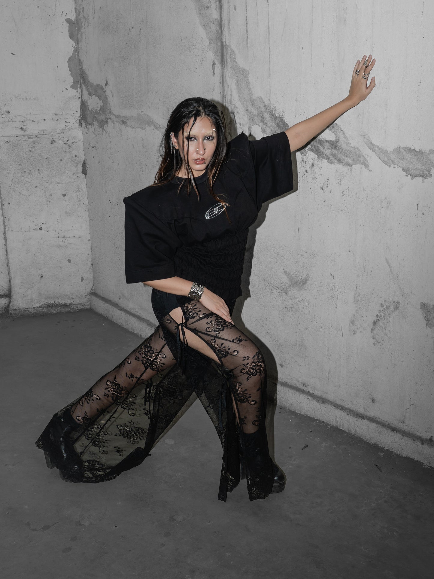 Devil Shoulder Bodycon T-Shirt