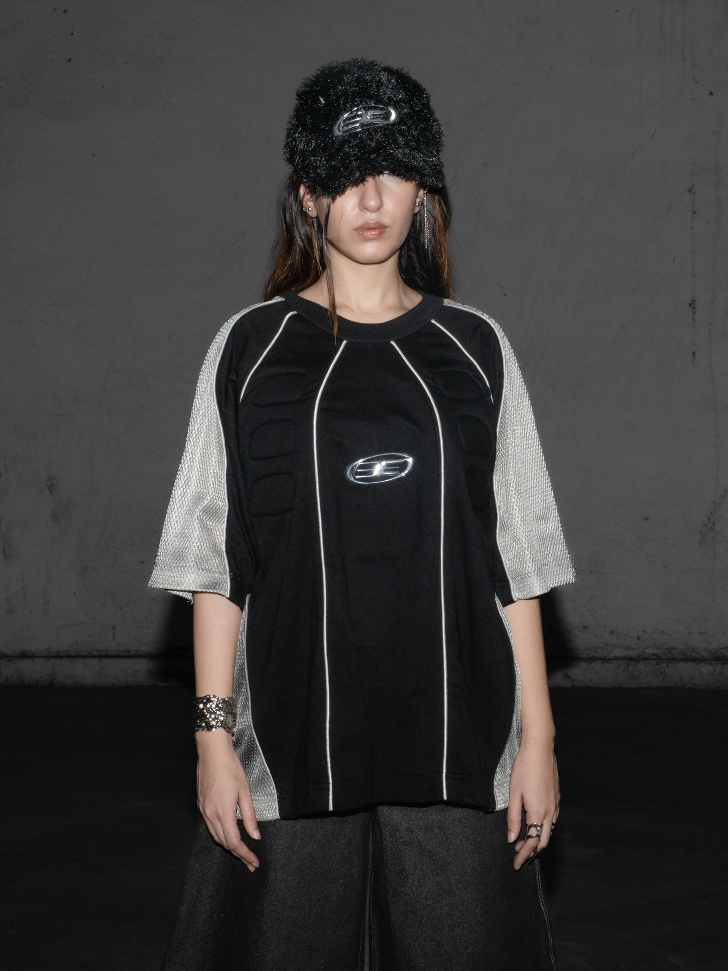 Patchwork T-Shirt with Padding