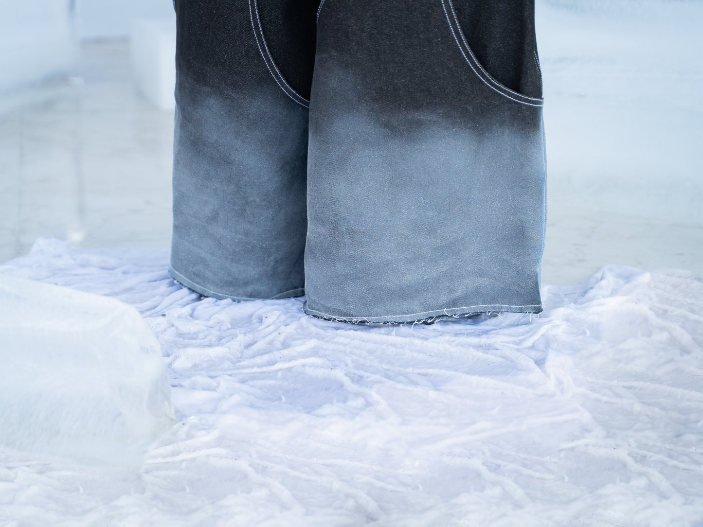 Frosted Convertible Jeans- Black