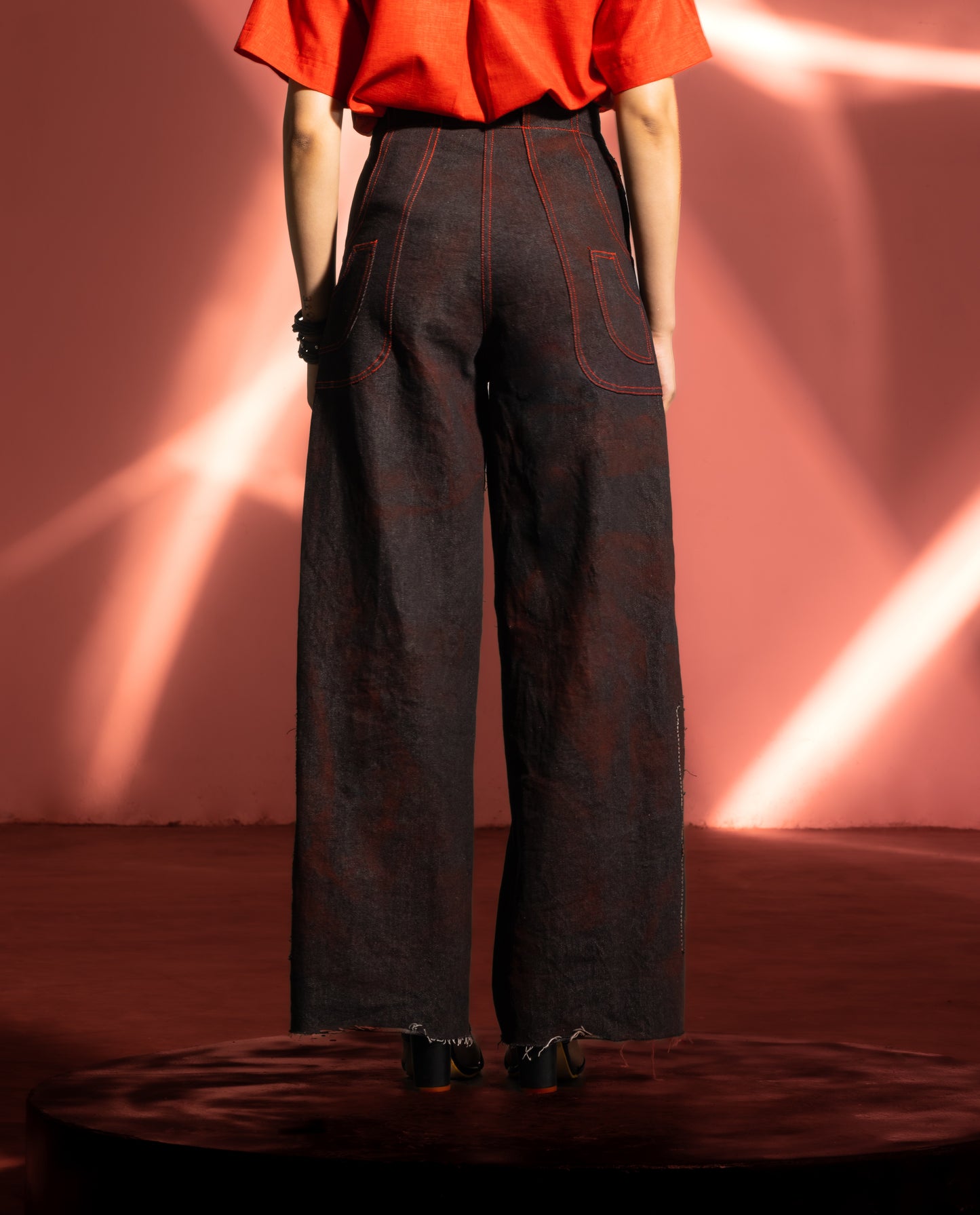 Red Denim Pants