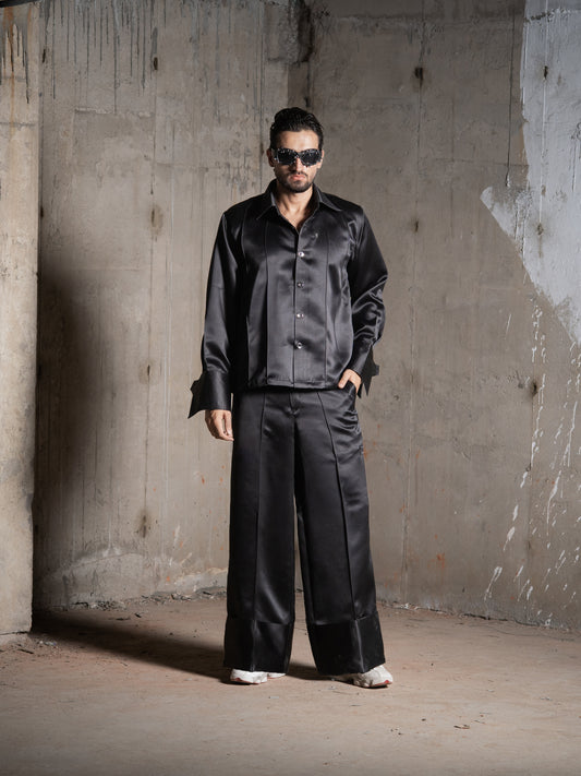 Noir Satin Pants