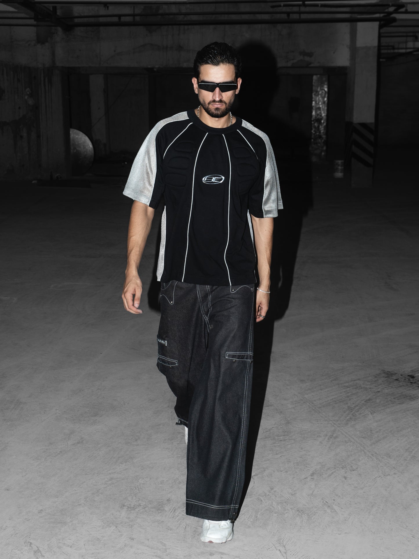 Patchwork T-Shirt with Padding