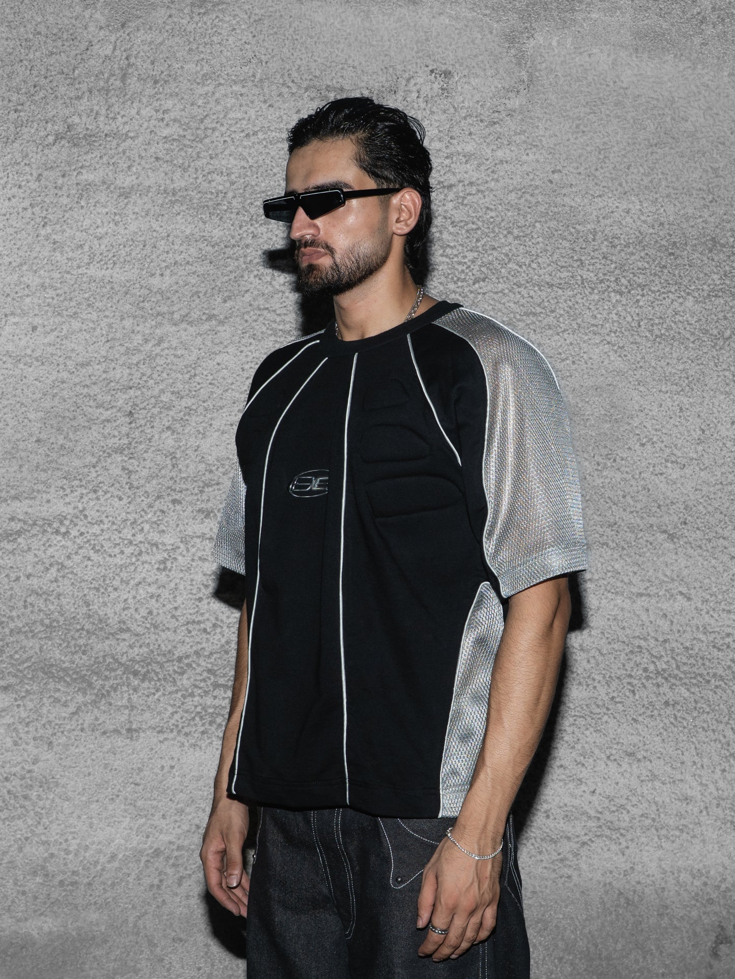 Patchwork T-Shirt with Padding