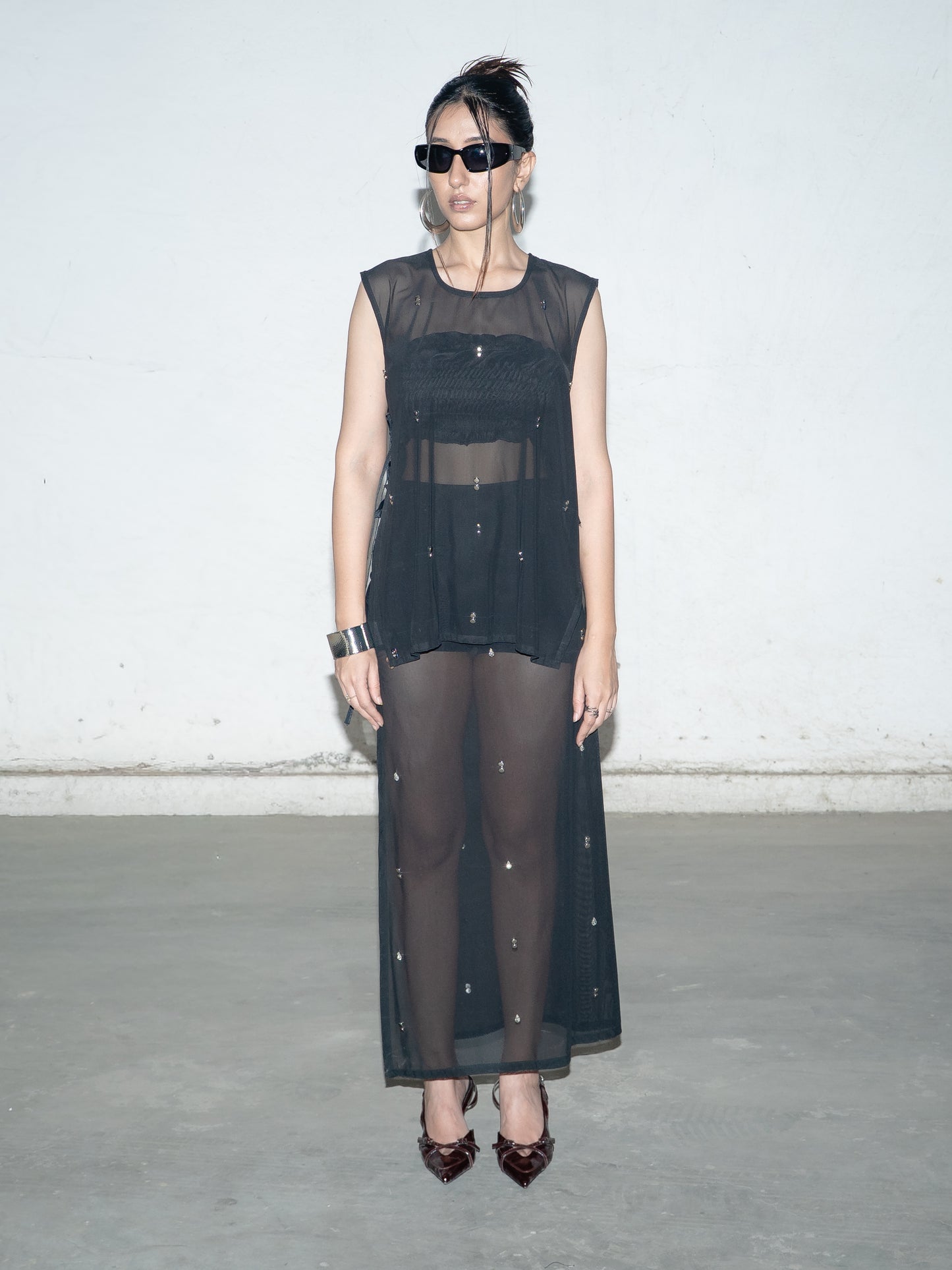 Molten Mesh Embellished Set