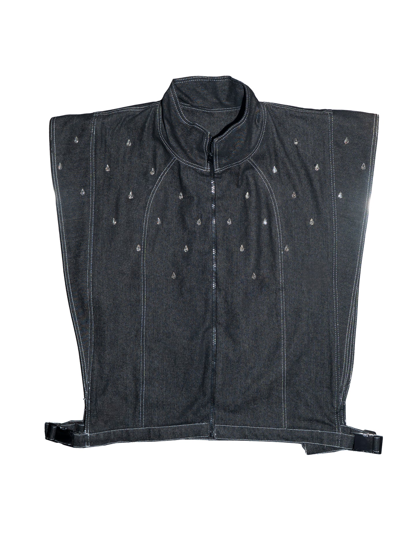 Saiyan Embellished Denim Vest