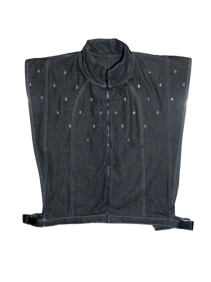 Saiyan Embellished Denim Vest