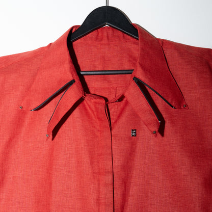 Linen Cut Sleeves - Red