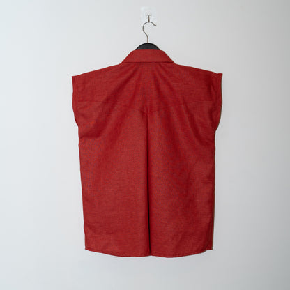 Linen Cut Sleeves - Red