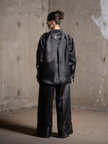 Noir Satin Shirt