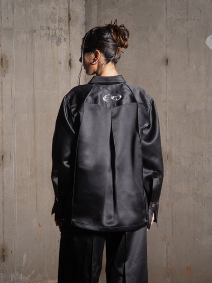 Noir Satin Shirt