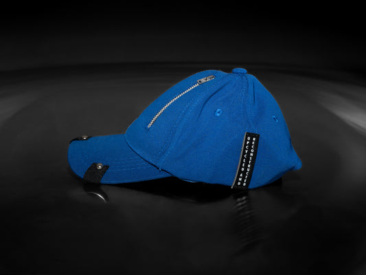 Electric Blue Zipper Cap