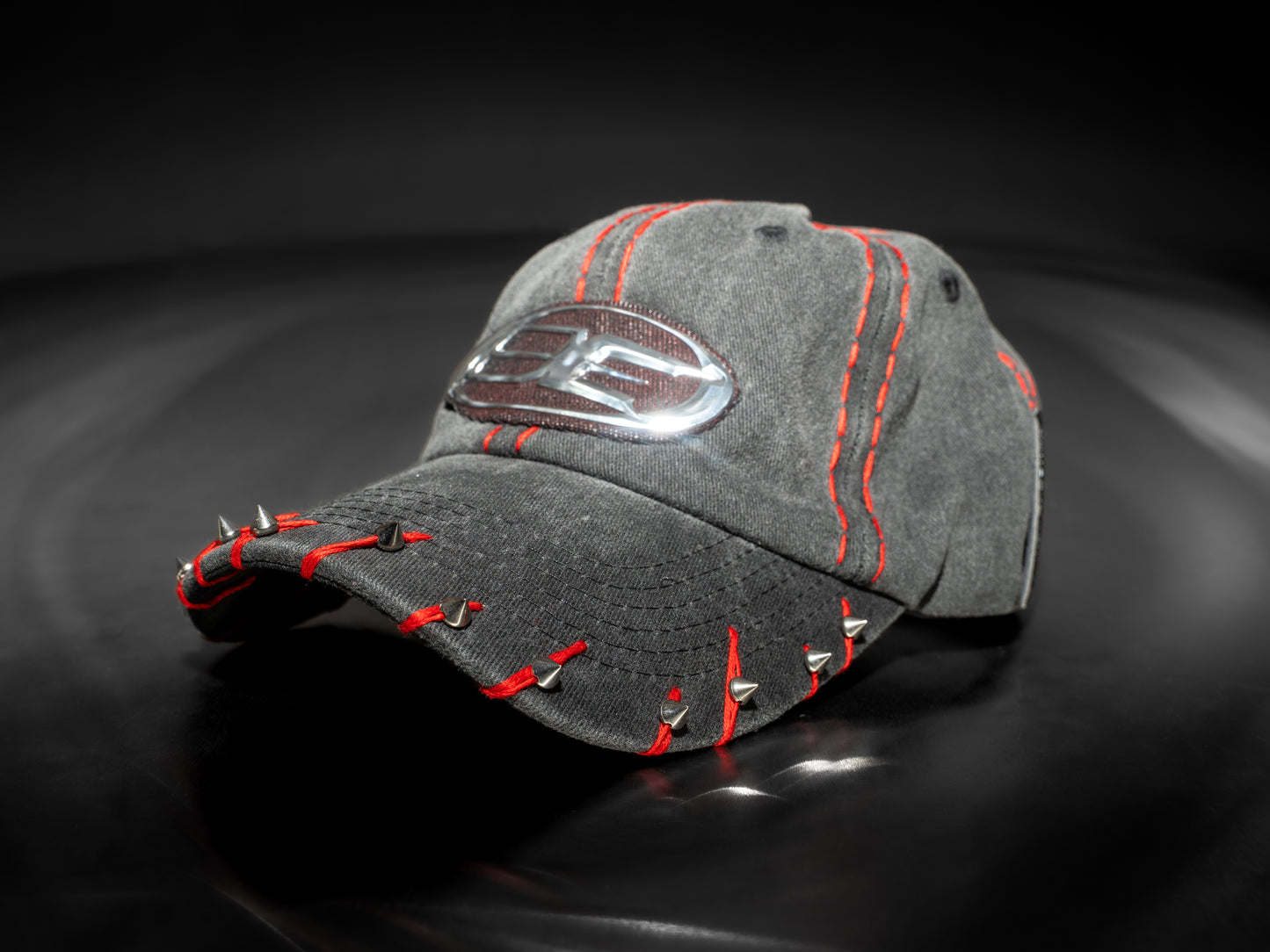 Grey Denim Cap