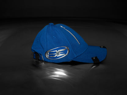 Electric Blue Zipper Cap