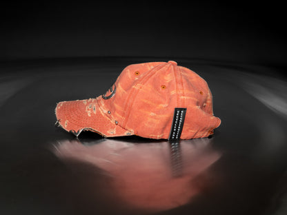 Orange Distressed Cap
