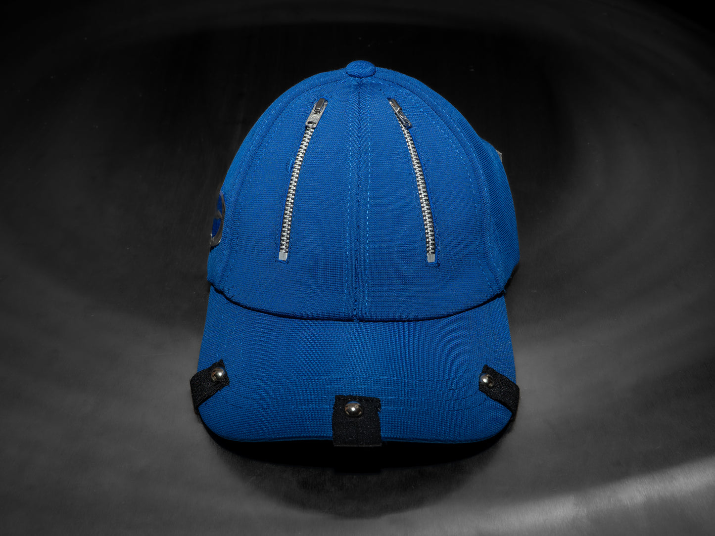 Electric Blue Zipper Cap
