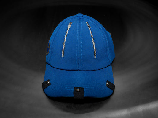 Electric Blue Zipper Cap