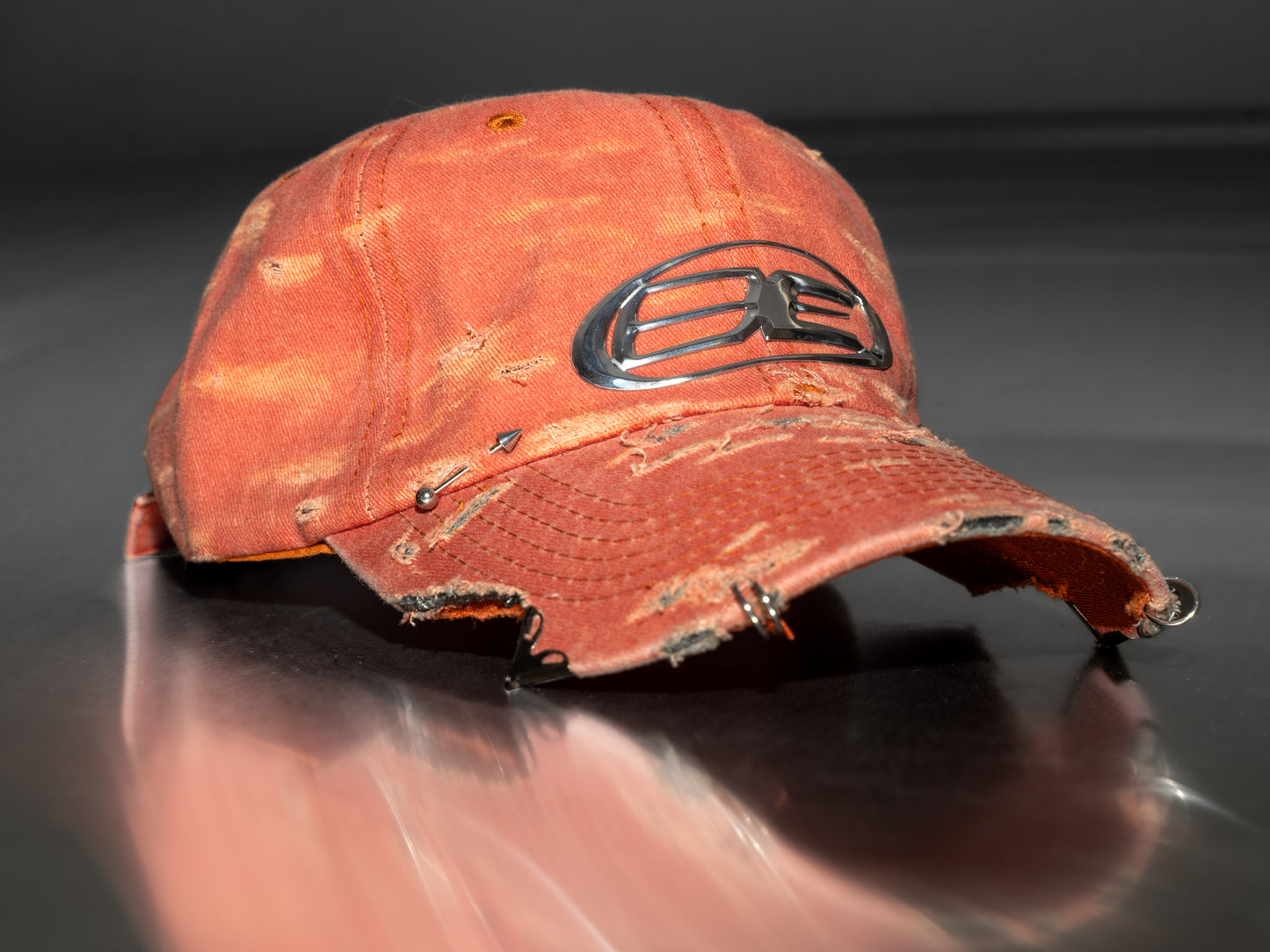 Orange Distressed Cap
