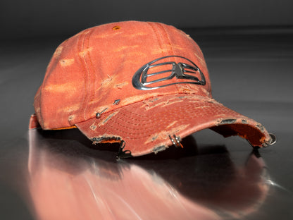 Orange Distressed Cap