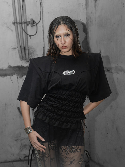 Devil Shoulder Bodycon T-Shirt