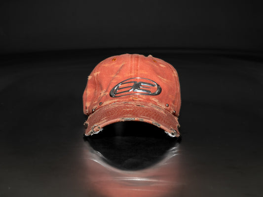 Orange Distressed Cap