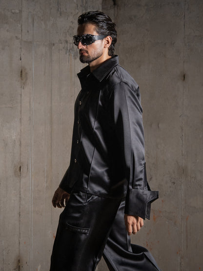 Noir Satin Shirt